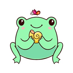 Cute summer frog