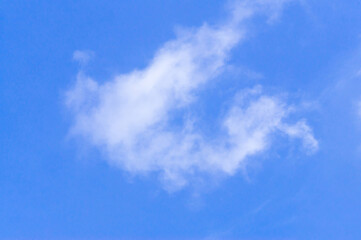 Beautiful blue sky with white cloud and clear light under shining from the sun