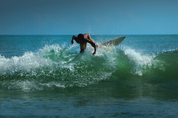 Enjoying Summer Holidays at the beach in Bali Indonesia