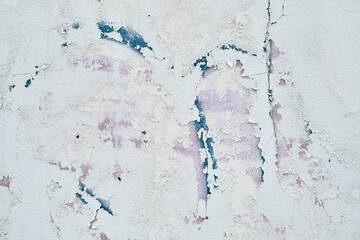 Concrete, weathered, worn wall damaged paint. Grungy Concrete Surface. Abstract background or texture. Old painted wall. Peeling paint background.