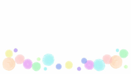 カラフルな丸のフレーム