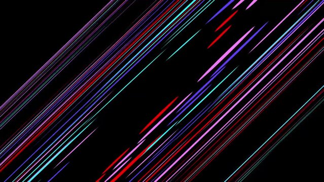 Abstract different colour line pattern in Black colour bagground