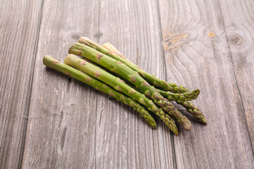 Raw ripe green fresh asparagus