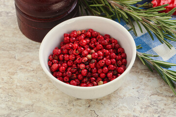 Red pepper corn seeds aroma