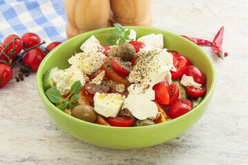 Greek salad with feta cheese