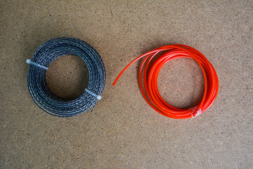 Red trimmer or mower line