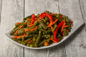 Pickled green bean with korean carrot