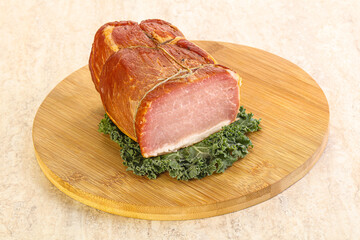 Delicous pork cured meat isolated