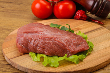 Raw beef piece for cooking