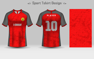 Football Jersey Geometric Pattern Mockup Template Sport T-shirt Design