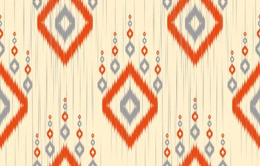 Beautiful ethnic tribal pattern art. Ethnic ikat seamless pattern traditional. Design for background, wallpaper, illustration, fabric, clothing, carpet, textile, batik, embroidery.