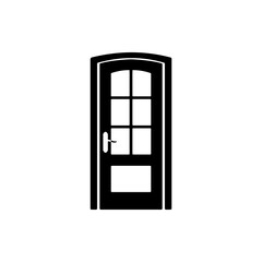 Door Silhouette Vector. Best Door Icon With White Background