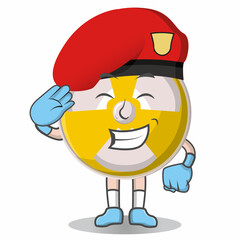 Radioactive cute soldier graduation school reading book design character, design vector illustrator.