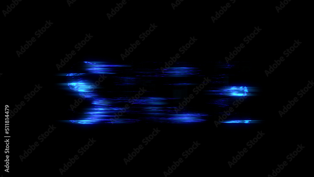 Poster shining cybernetic abstract effect - glitch distortion for your arts, isolated - object 3d rendering