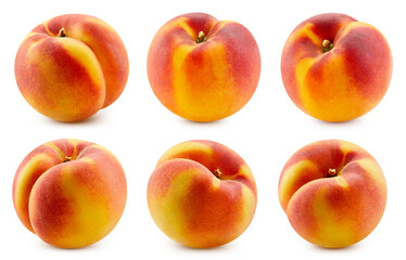 Peach isolated on white background