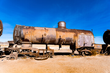 Train Cemetery, Train Cemetery, Uyuni, Southern Altiplano, Potosi Department, Bolivia, Latin America