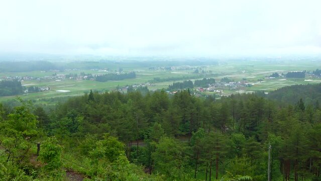 ひめさゆりの丘からの眺望（福島県・喜多方市）