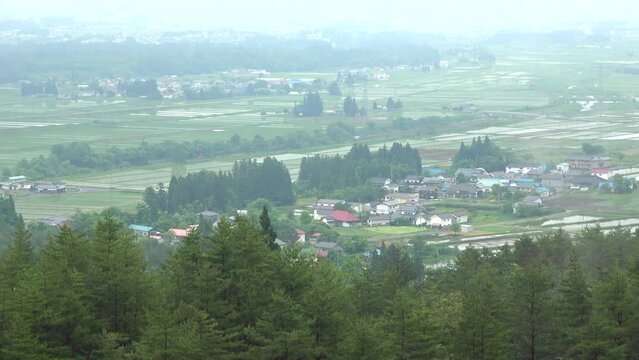 ひめさゆりの丘からの眺望（福島県・喜多方市）