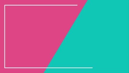 鮮やかなツートンカラーのフレーム背景アニメーション動画　ループ可