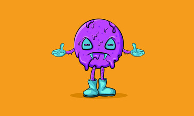 Lazy Monster Cartoon Wallpaper 