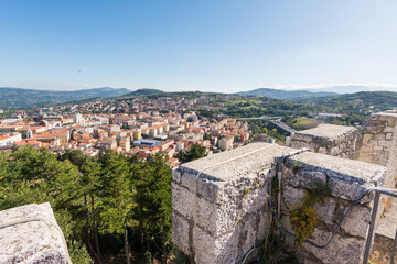 panorama of Campobasso in Molise view from Monforte castle