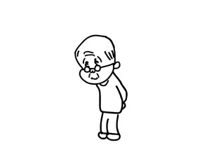 Obraz premium かわいいおじいちゃん