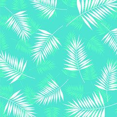 Palm leaf seamless pattern jpeg image illustration. Tropical leaves of palm tree. Seamless pattern. Palm leaves illustration pattern with tropical jungle plant. Seamless wallpaper. Green colors jpg 
