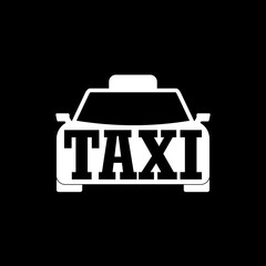 Obraz premium Taxi car logo isolated on dark background
