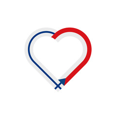 unity concept. heart ribbon icon of finland and czech republic flags. vector illustration isolated on white background