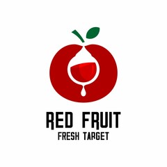 red fruit and juice vector design
