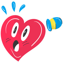 heart Sticker Illustration. heart sticker