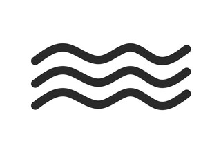 wave icon vector with flat design