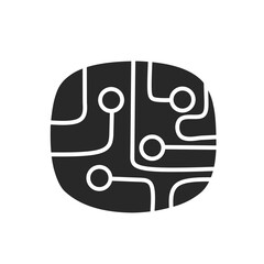 Circuit Board Icon Vector with trendy design