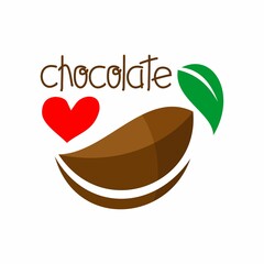 vector illustration of chocolate and love sign, chocolate day