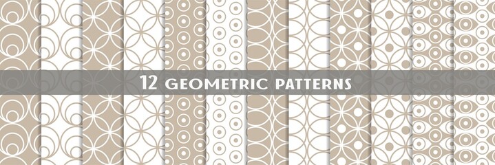 Vector seamless color pattern with geometric figures. Geometric graphic design print pattern. Can be used for scrapbooking and design