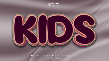kids editable text effect, free font
