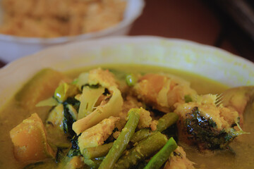 Samlor kako or samlor korkor, traditional soup dish from Cambodia, which is often considered as one of the country's national dishes