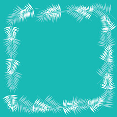 Palm leaf seamless pattern jpeg image illustration. Tropical leaves of palm tree. Seamless pattern. Palm leaves illustration pattern with tropical jungle plant. Seamless wallpaper. Green colors backgr