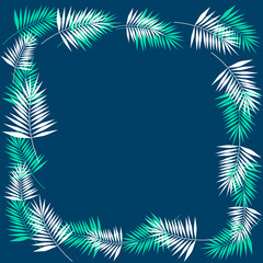 Palm leaf seamless pattern jpeg image illustration. Tropical leaves of palm tree. Seamless pattern. Palm leaves illustration pattern with tropical jungle plant. Seamless wallpaper. Green colors backgr