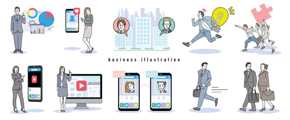 人物おしゃれイラスト素材