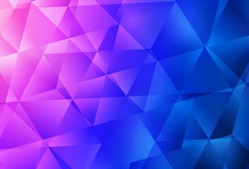 Light Pink, Blue vector gradient triangles template.