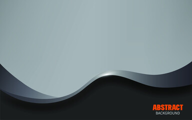 modern template with elegant black and grey wave shapes vector