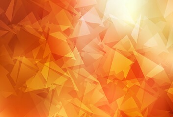 Light Red, Yellow vector low poly texture.