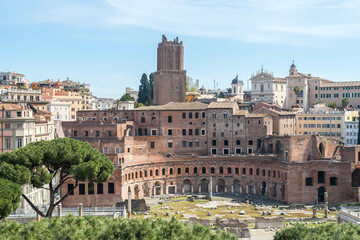 Fototapeta premium views of roman forum from palatine mountain, Rome 
