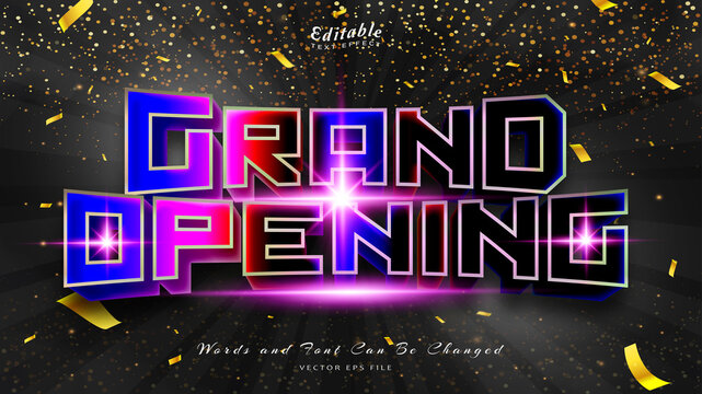 Grand Opening Text Effect