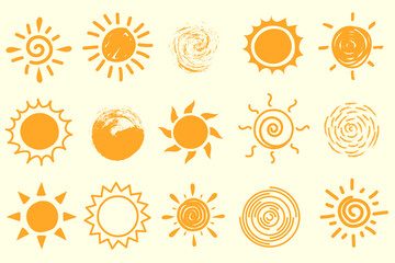 set of sun icons