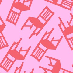 Seamless chair pattern for fabrics and textiles and packaging and gifts and kids and wrapping paper