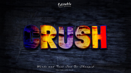 crush editable text effect