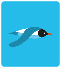 illustration de mouette, oiseau de bord de mer, lac, rivière, mouette rieuse, oiseau, emblème
