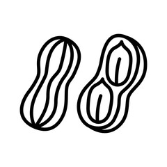 Peanut icon. Vegan food symbol. Vector illustration